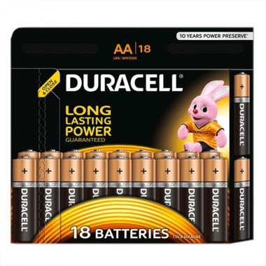 Обзор Батарейка AA Duracell LR6 BASIC MN1500 (упаковка 18шт) 107519