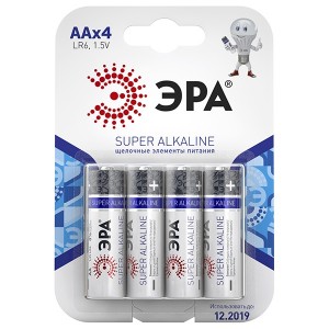 Батарейка AA ЭРА LR6-4BL (упаковка 4 шт) 5055398600849