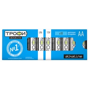 Батарейка AA Трофи LR6-10 box (упаковка 10шт) 5055398651216