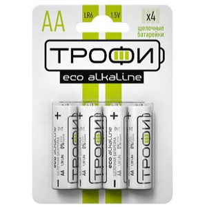 Батарейка AA Трофи LR6-4BL ECO (упаковка 4шт) 5055398697597
