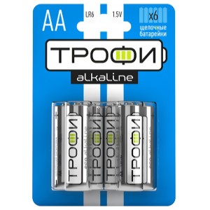 Батарейка AA Трофи LR6-6BL (упаковка 6шт) 5055945521382