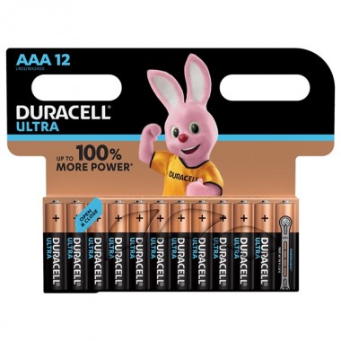 Купить Батарейка AAA Duracell LR03-12BL MN2400 Ultra Power (упаковка 12 шт) 5000394064218