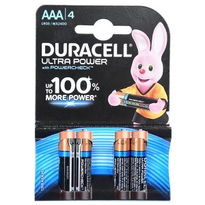 Батарейка AAA Duracell LR03-4BL MN2400 Ultra Power (упаковка 4 шт) 5000394062931