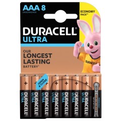 Батарейка AAA Duracell LR03-8BL MN2400 Ultra Power (упаковка 8 шт) 5000394063488