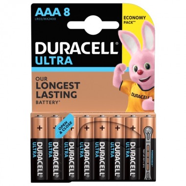 Обзор Батарейка AAA Duracell LR03-8BL MN2400 Ultra Power (упаковка 8 шт) 5000394063488
