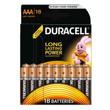 Купить Батарейка AAA Duracell LR03 BASIC MN2400 (упаковка 18шт) 107557