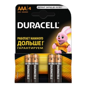 Батарейка AAA Duracell LR03 BASIC MN2400 (упаковка 4шт) 116085