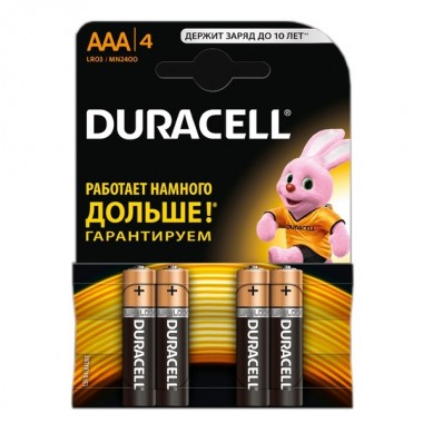 Купить Батарейка AAA Duracell LR03 BASIC MN2400 (упаковка 4шт) 116085