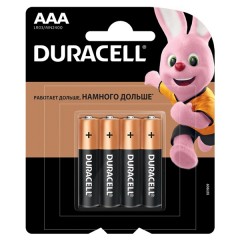 Батарейка AAA Duracell LR03 BASIC NEW MN2400 (упаковка 4шт)