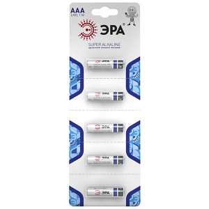 Батарейка AAA ЭРА LR03-5BL Strip (упаковка 5 шт) 5055398694114