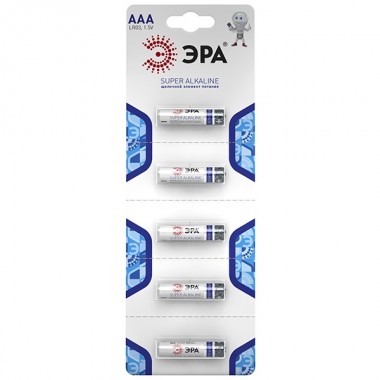 Отзывы Батарейка AAA ЭРА LR03-5BL Strip (упаковка 5 шт) 5055398694114