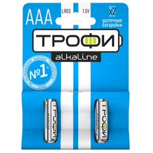 Батарейка AAA Трофи LR03-2BL Алкалиновая (упаковка 2шт) 5060138470064