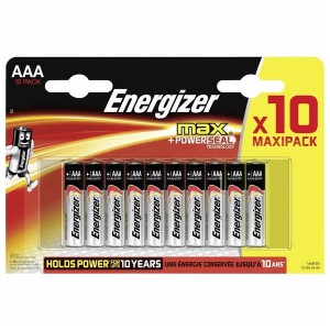 Батарейка ENERGIZER MAX LR03/E92/AAA (упаковка 10шт)