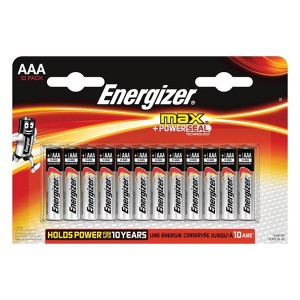 Батарейка ENERGIZER MAX LR03/E92/AAA (упаковка 12шт)