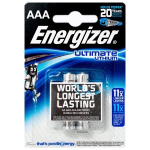 Батарейка ENERGIZER Ultimate Lithium FR03/L92/AAA (упаковка 2шт)