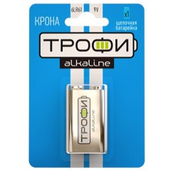 Батарейка Крона Трофи 6LR61-1BL (упаковка 1шт) 5060138472181