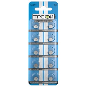 Батарейка Трофи G4 (377) LR626, LR66 (упаковка 10шт) 5060138476721