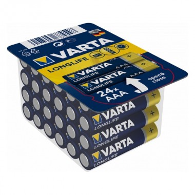 Отзывы Батарейка VARTA LONGLIFE AAA big (упаковка 24шт) 4008496774548