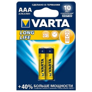 Батарейка VARTA LONGLIFE AAA (упаковка 2шт) 4008496847037