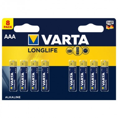 Обзор Батарейка VARTA LONGLIFE AAA (упаковка 8шт) 4008496681969