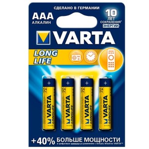 Батарейка VARTA LONGLIFE LR03 AAA (упаковка 4шт) 847075