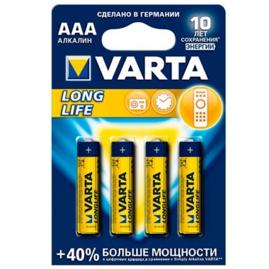 Купить Батарейка VARTA LONGLIFE LR03 AAA (упаковка 4шт) 847075