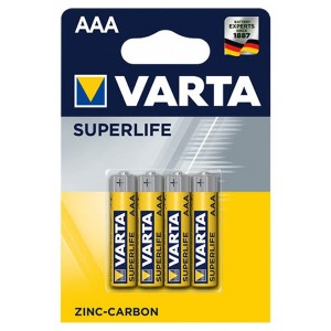 Батарейка VARTA SUPERLIFE R03 AAA (упаковка 4шт) 676187