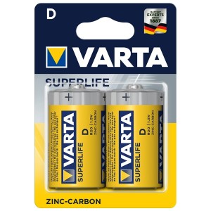 Батарейка VARTA SUPERLIFE R20 D (упаковка 2шт) 556342