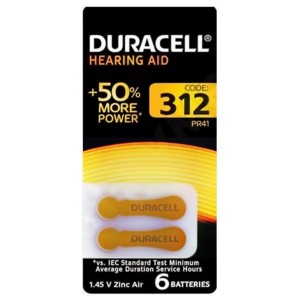 Отзывы Батарейка для слуховых аппаратов Duracell ZA312-6BL (упаковка 6 шт) 96091463