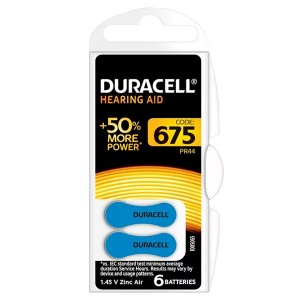 Батарейка для слуховых аппаратов Duracell ZA675-6BL (упаковка 6 шт) 96091470