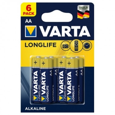 Купить Батарейки VARTA LONGLIFE AA (упаковка 6шт) 4008496640836