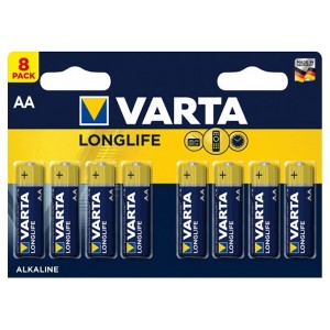 Батарейки VARTA LONGLIFE AA (упаковка 8шт) 4008496554324