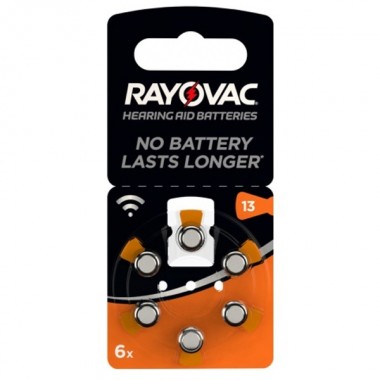 Отзывы Батарейки для слуховых аппаратов RAYOVAC ACOUSTIC Type 13 (упаковка 6шт) 5000252003199