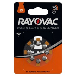 Батарейки для слуховых аппаратов RAYOVAC ACOUSTIC Type 13 (упаковка 8шт) (4*2) 5000252003786