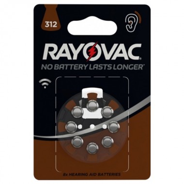 Купить Батарейки для слуховых аппаратов RAYOVAC ACOUSTIC Type 312 (упаковка 8шт) (4*2) 5000252003793