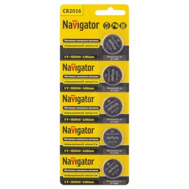Отзывы Элемент питания Navigator 94 763 NBT-CR2016-BP5