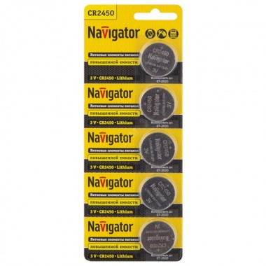 Отзывы Элемент питания Navigator 94 766 NBT-CR2450-BP5