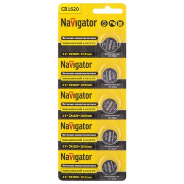 Отзывы Элемент питания Navigator 94 780 NBT-CR1620-BP5