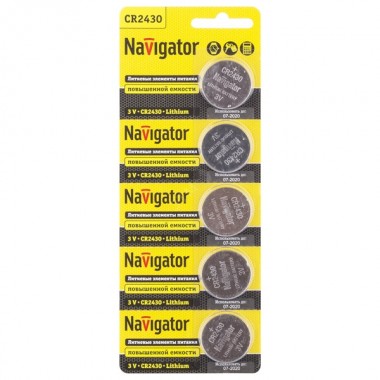 Купить Элемент питания Navigator 94 781 NBT-CR2430-BP5
