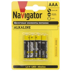 Элемент питания Navigator AAA 61 462 NBT-NPE-LR03-BP4