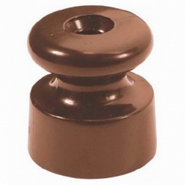 Купить Изолятор Bironi керамика коричневый (50 штук в упаковке)