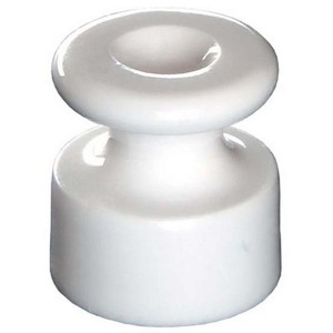 Изолятор Bironi пластиковый белый (100 штук в упаковке)