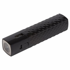 Power Bank 2000mAh c фонариком USB, для зарядки мобильных устройств, Black