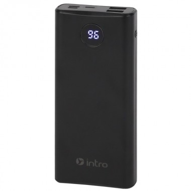 Купить Power Bank Intro PB2000 20000mAh черный, USB, для зарядки мобильных устройств 5056306087325