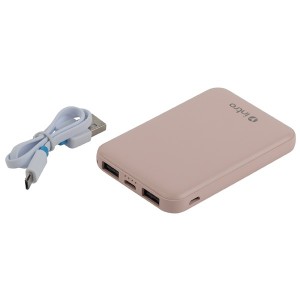 Power Bank Intro PB600 5000mAh розовый, USB, для зарядки мобильных устройств 5056306087288