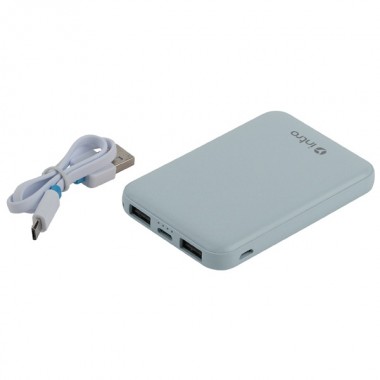 Купить Power Bank Intro PB600 5000mAh синий, USB, для зарядки мобильных устройств 5056306086786