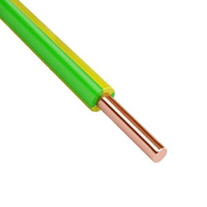 Провод установочный ПВ-1 (ПуВ) 10,0 желто зеленый ГОСТ 31947 (ПВ1)