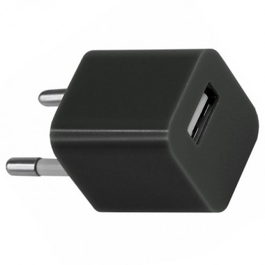 Купить Сетевое зарядное устройство «Квадрат» USB (СЗУ) (1000 mA) черное