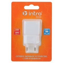 USB зарядки для мобильных устройств СС105 Intro сетевая АС 220В, 1 USB Тип-А, 1A 5055945578850