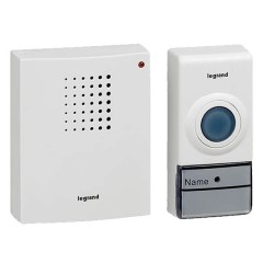 Звонок беспроводной Legrand комплект "Стандарт" 32 рингтона, дальность 50 м белый
